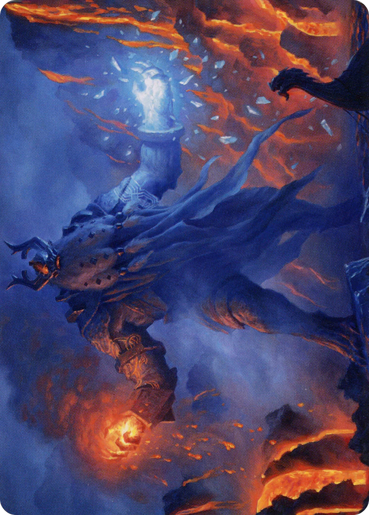 Aegar, the Freezing Flame Art Card (ASKHM-055) - Art Series: Kaldheim (Borderless) - Image 3