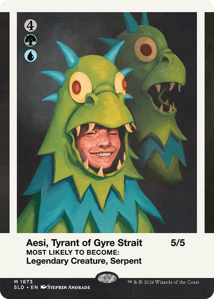 Aesi, Tyrant of Gyre Strait // Aesi, Tyrant of Gyre Strait (SLD-1873) - Secret Lair Drop (Borderless) Foil - Image 3