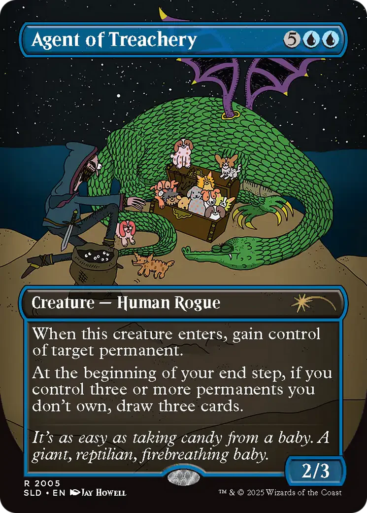 Agent of Treachery (SLD-2005) - Secret Lair Drop (Borderless) Foil