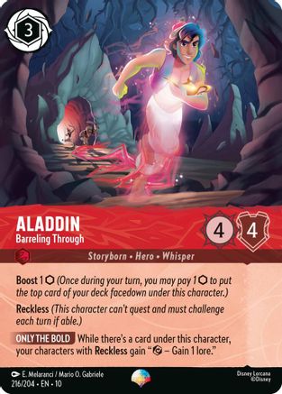 Aladdin - Barreling Through (Epic) (216/204) - Whispers in the Well Holofoil