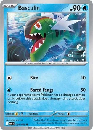 Basculin 024/086 - Common - Reverse Holofoil
