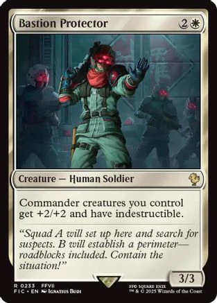 Bastion Protector (Surge Foil) (FIC-233) - Commander: FINAL FANTASY Foil