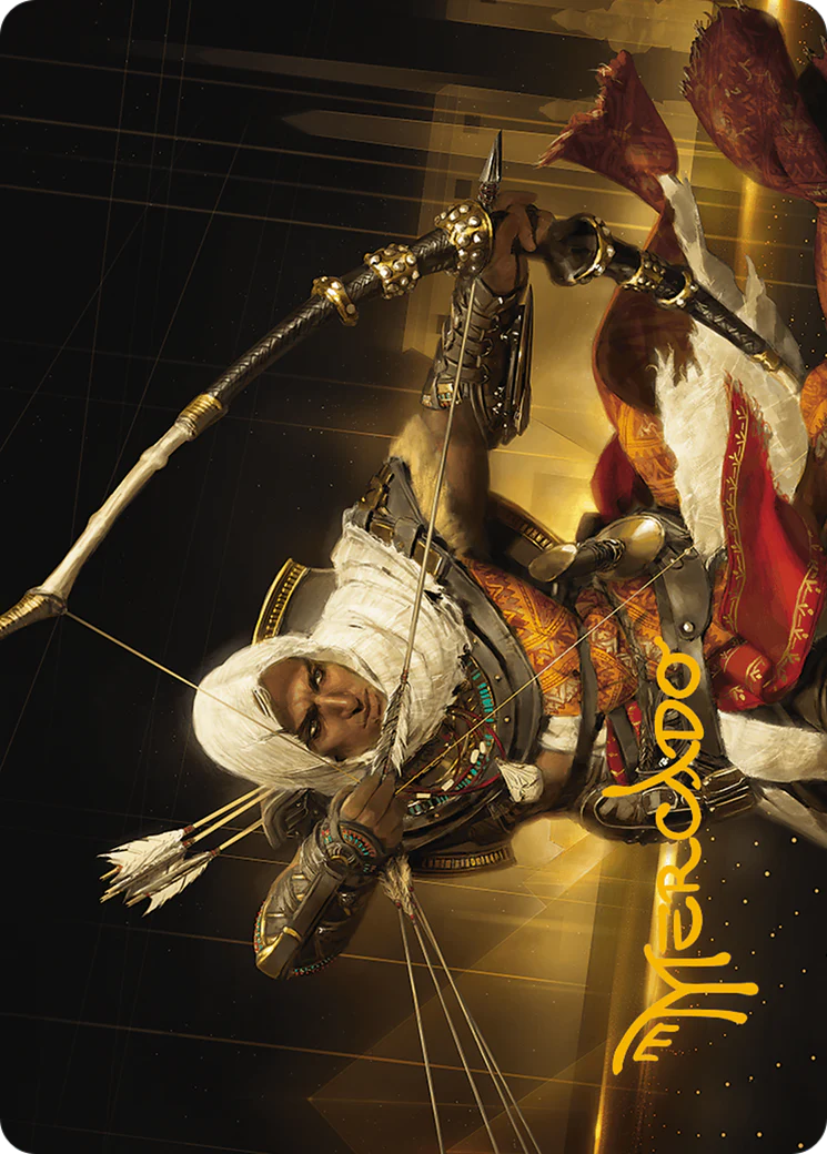 Bayek of Siwa Art Card (Gold-Stamped Signature) (ASACR-016) - Assassin's Creed Art Series (Borderless) - Image 3