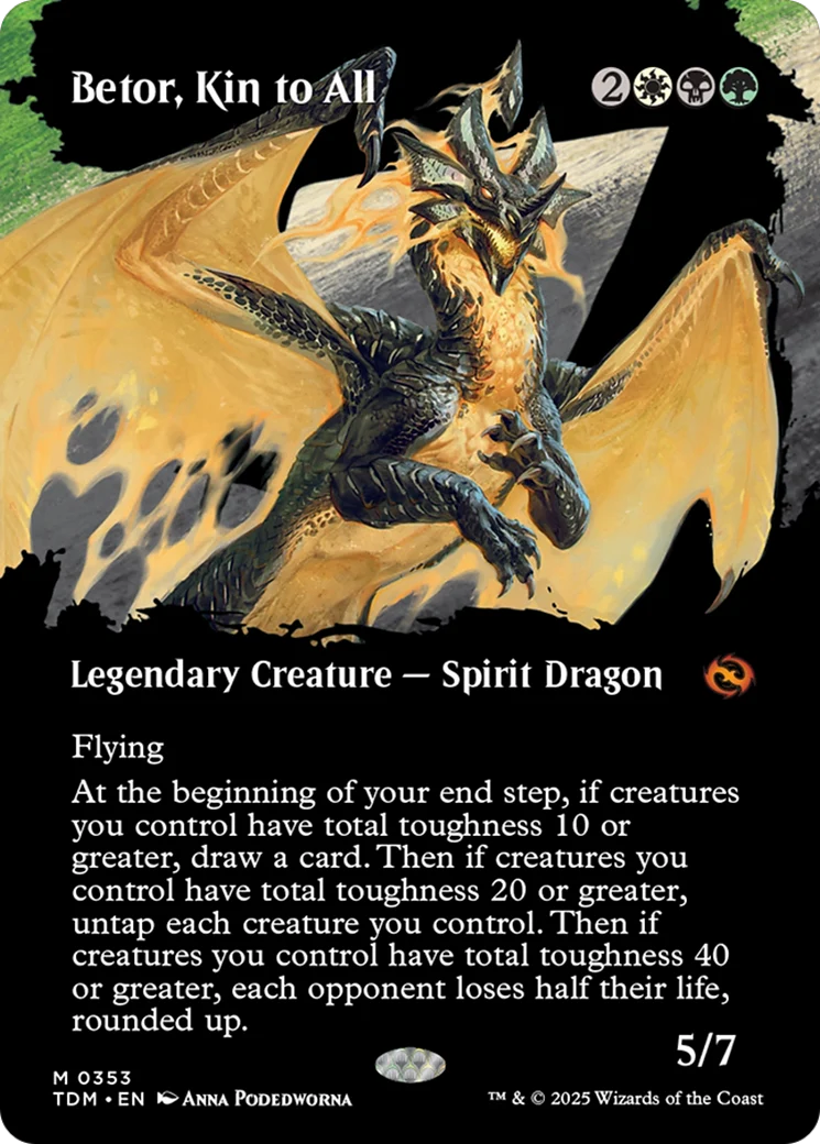 Betor, Kin to All (Borderless) (TDM-353) - Tarkir: Dragonstorm Foil