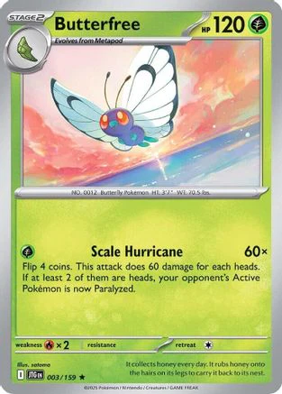 Butterfree 003/159 - Rare - Reverse Holofoil