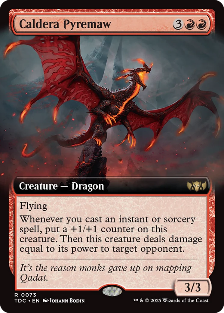 Caldera Pyremaw (Extended Art) (TDC-073) - Commander: Tarkir: Dragonstorm