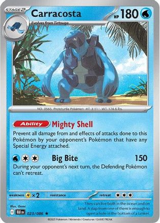 Carracosta 023/086 - Rare - Reverse Holofoil