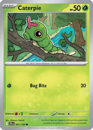 Caterpie 001/159 - Common - Reverse Holofoil