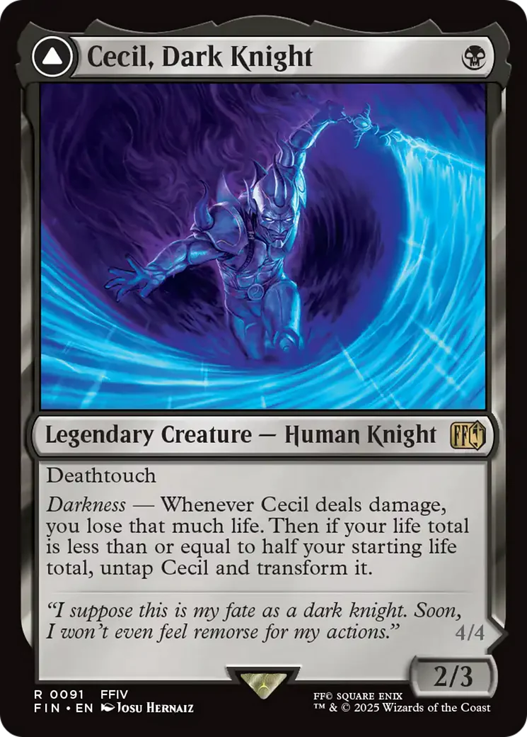 Cecil, Dark Knight // Cecil, Redeemed Paladin (FIN-091) - FINAL FANTASY Foil - Image 7