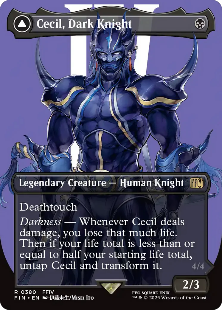 Cecil, Dark Knight // Cecil, Redeemed Paladin (FIN-380) - FINAL FANTASY (Borderless) Foil - Image 5