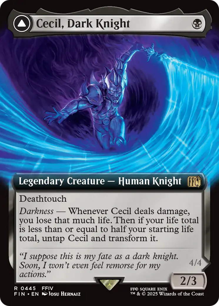 Cecil, Dark Knight // Cecil, Redeemed Paladin (FIN-445) - FINAL FANTASY: (Extended Art) Foil - Image 4