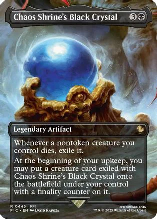 Chaos Shrine's Black Crystal (Borderless) (FIC-445) - Commander: FINAL FANTASY Foil