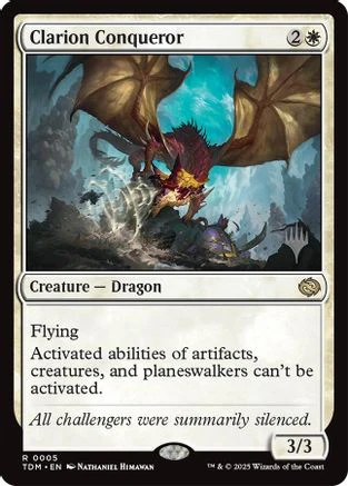 Clarion Conqueror (PPTDM-005) - Promo Pack: Tarkir: Dragonstorm Foil
