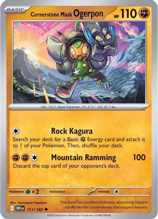 Cornerstone Mask Ogerpon 111 - Uncommon - Reverse Holofoil