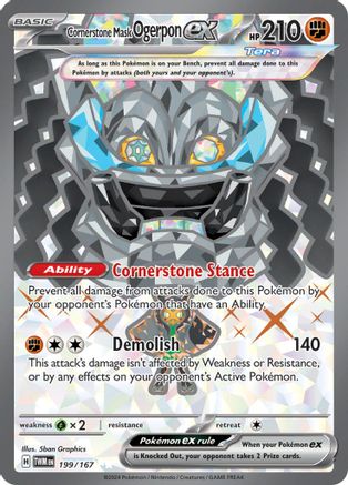 Cornerstone Mask Ogerpon ex 199/167 - Ultra Rare - Holofoil