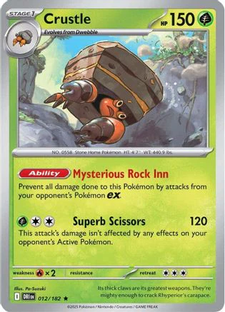 Crustle 012/182 - Rare - Holofoil