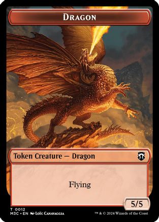 Dragon // Treasure Double-Sided Token (M3C-12 // 34) - Commander: Modern Horizons 3