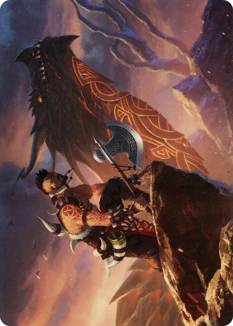 Dragonkin Berserker // Dragonkin Berserker (ASKHM-032) - Art Series: Kaldheim (Borderless) - Image 3
