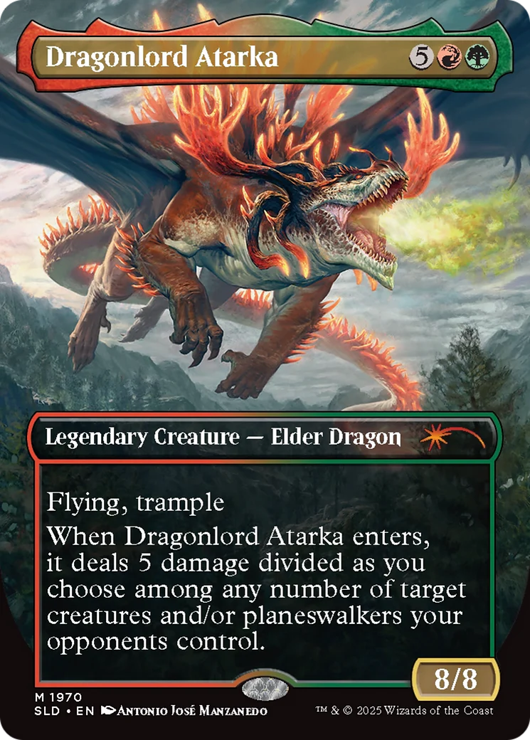 Dragonlord Atarka // Dragonlord Atarka (SLD-1970) - Secret Lair Drop (Borderless) Foil - Image 2