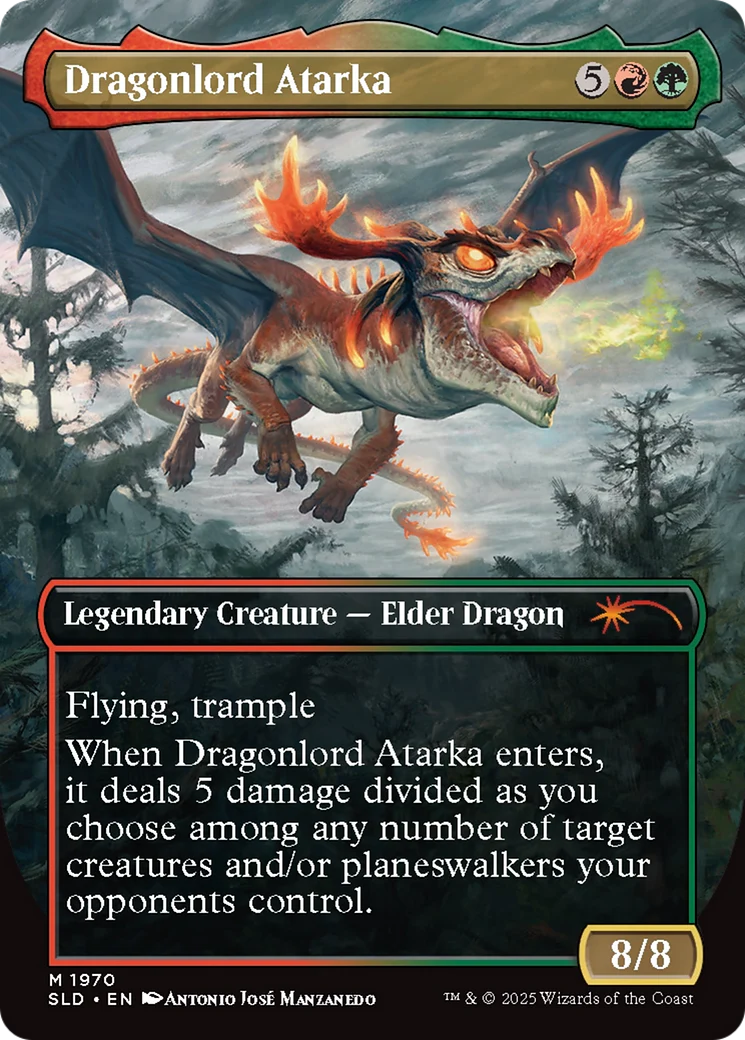 Dragonlord Atarka // Dragonlord Atarka (SLD-1970) - Secret Lair Drop (Borderless) Foil - Image 3