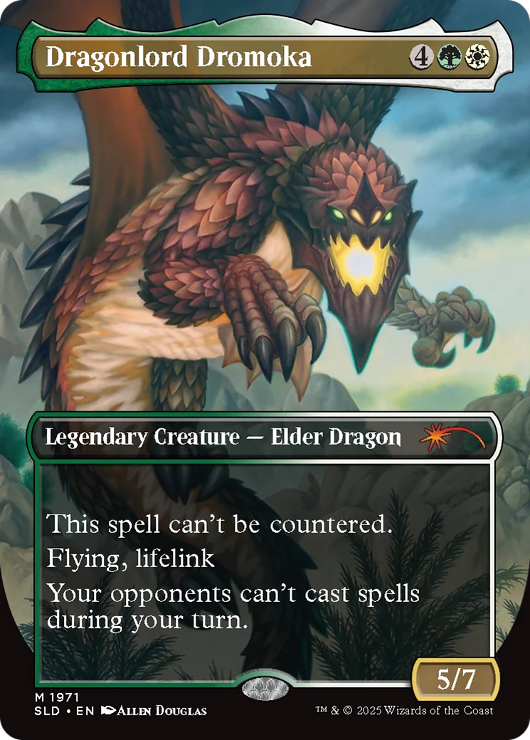 Dragonlord Dromoka // Dragonlord Dromoka (SLD-1971) - Secret Lair Drop (Borderless) Foil - Image 2