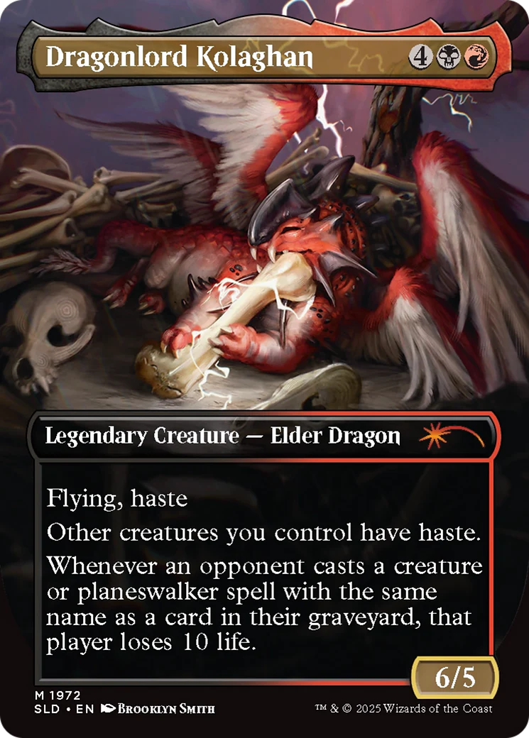 Dragonlord Kolaghan // Dragonlord Kolaghan (SLD-1972) - Secret Lair Drop (Borderless) Foil - Image 3