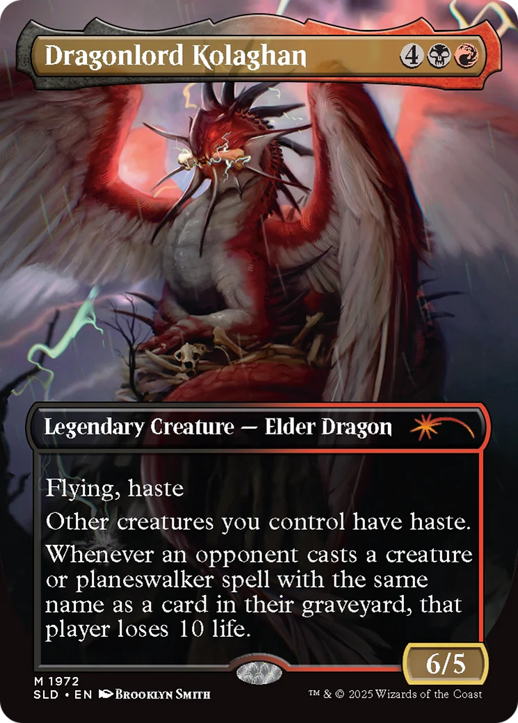 Dragonlord Kolaghan // Dragonlord Kolaghan (SLD-1972) - Secret Lair Drop (Borderless) Foil - Image 4