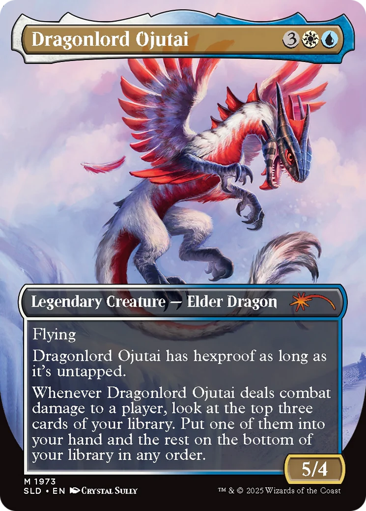 Dragonlord Ojutai // Dragonlord Ojutai (SLD-1973) - Secret Lair Drop (Borderless) Foil - Image 3
