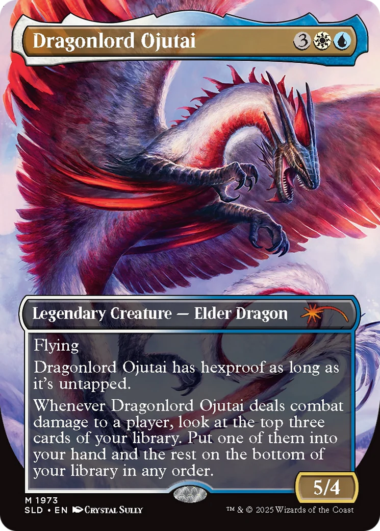 Dragonlord Ojutai // Dragonlord Ojutai (SLD-1973) - Secret Lair Drop (Borderless) Foil - Image 5