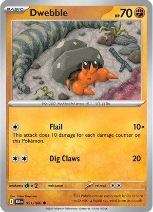 Dwebble 051/086 - Common - Reverse Holofoil
