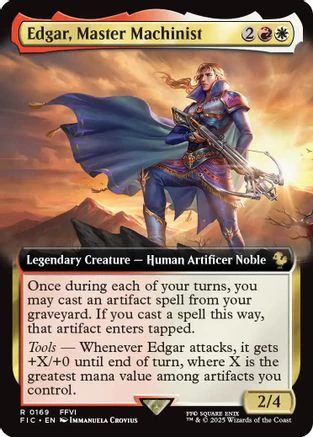 Edgar, Master Machinist (Extended Art) (FIC-169) - Commander: FINAL FANTASY