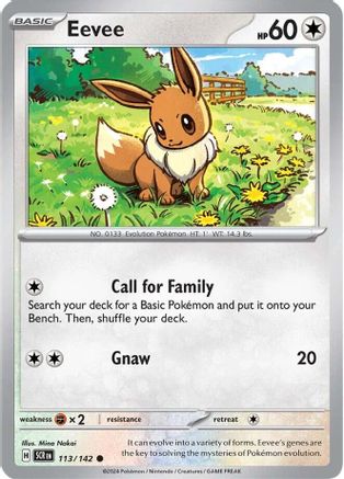 Eevee 113/142 - Common - Reverse Holofoil