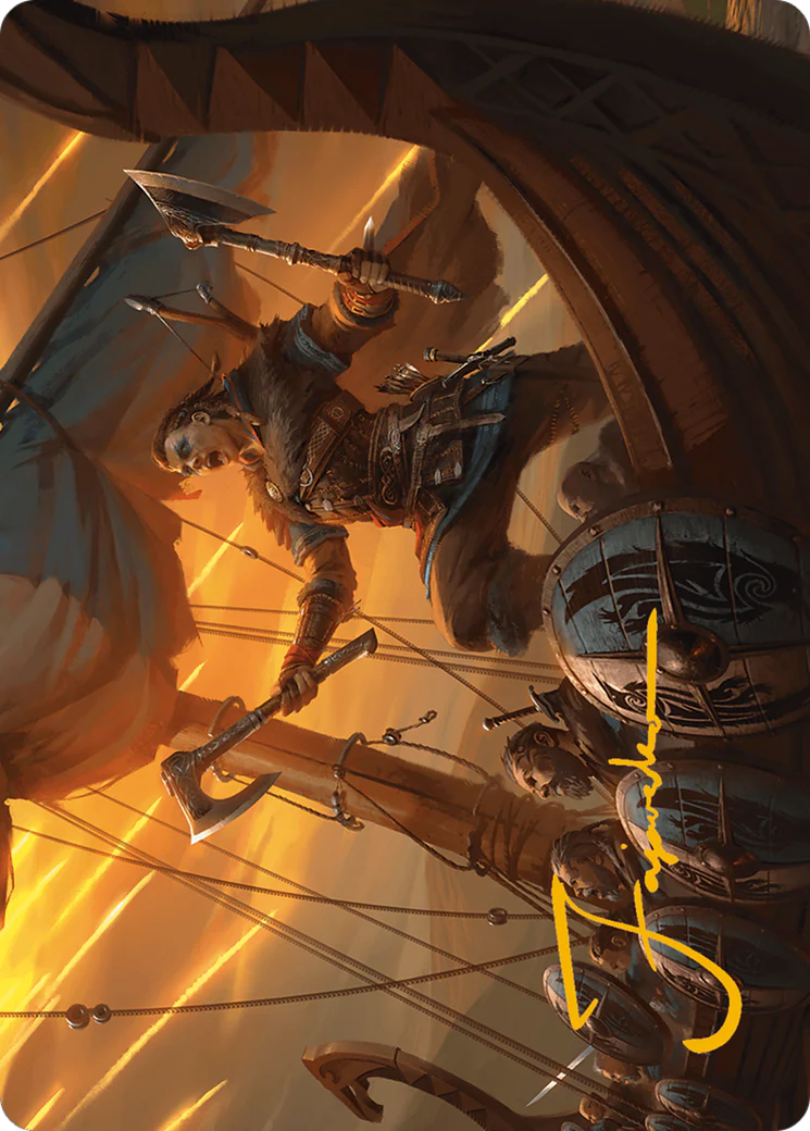 Eivor, Battle-Ready Art Card (Gold-Stamped Signature) (ASACR-018) - Assassin's Creed Art Series (Borderless) - Image 3