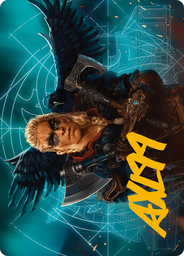 Eivor, Wolf-Kissed Art Card (Gold-Stamped Signature) (ASACR-017) - Assassin's Creed Art Series (Borderless) - Image 3