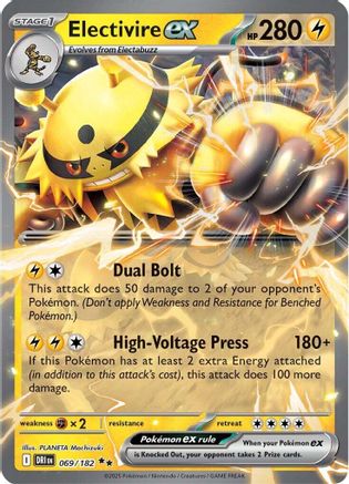 Electivire ex 069/182 - Double Rare - Holofoil