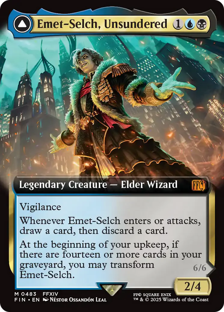 Emet-Selch, Unsundered // Hades, Sorcerer of Eld (FIN-483) - FINAL FANTASY: (Extended Art) Foil - Image 6