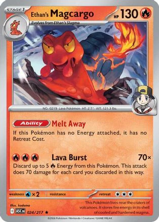 Ethan's Magcargo (024/217) - ME Ascended Heroes Reverse Holofoil