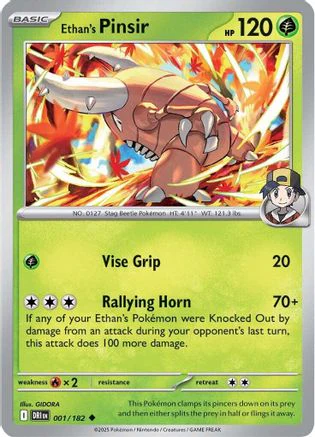 Ethan's Pinsir 001 - Uncommon - Reverse Holofoil