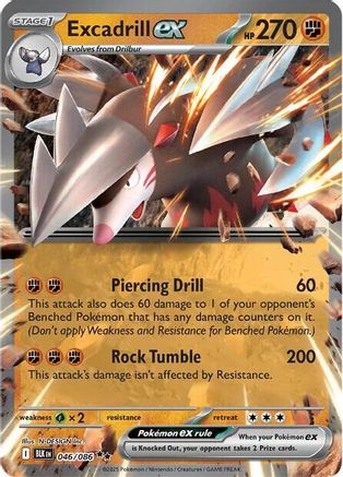 Excadrill ex 046/086 - Double Rare - Holofoil
