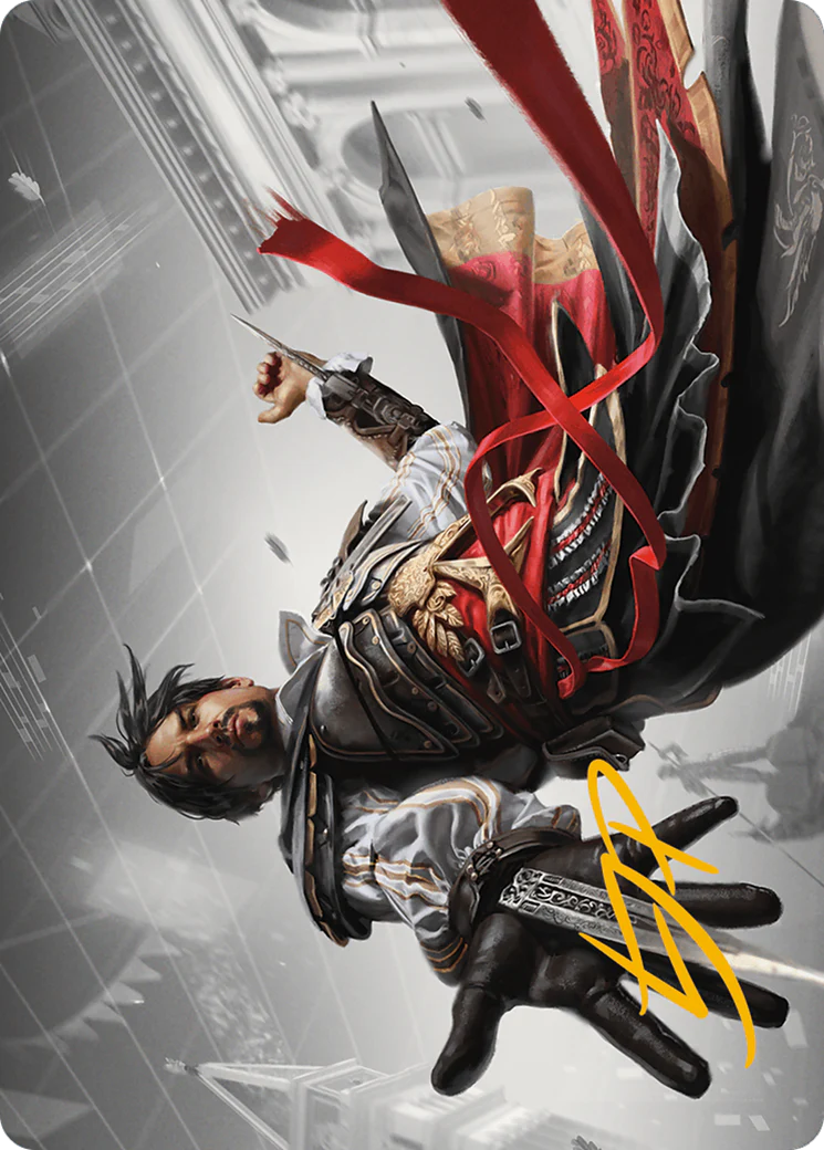 Ezio Auditore da Firenze Art Card (Gold-Stamped Signature) (ASACR-013) - Assassin's Creed Art Series (Borderless) - Image 3
