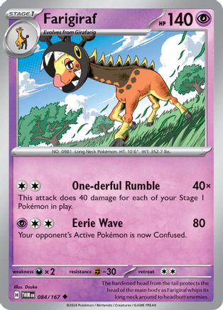Farigiraf 084/167 - Uncommon - Reverse Holofoil