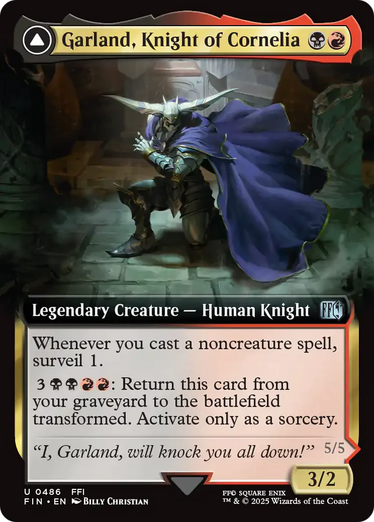 Garland, Knight of Cornelia // Chaos, the Endless (FIN-486) - FINAL FANTASY: (Extended Art) Foil