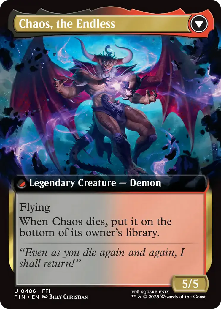Garland, Knight of Cornelia // Chaos, the Endless (FIN-486) - FINAL FANTASY: (Extended Art) Foil - Image 2