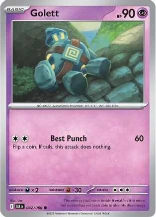 Golett 042/086 - Common - Reverse Holofoil