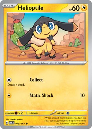 Helioptile 070/167 - Common - Reverse Holofoil