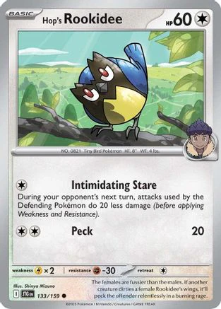 Hop's Rookidee 133/159 - Common - Reverse Holofoil