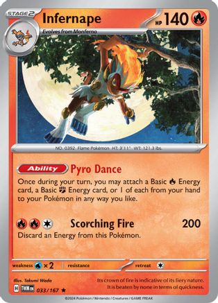Infernape 033/167 - Rare - Reverse Holofoil
