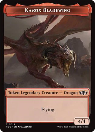 Karox Bladewing // Copy Double-Sided Token (TDC-19 // 1) - Commander: Tarkir: Dragonstorm