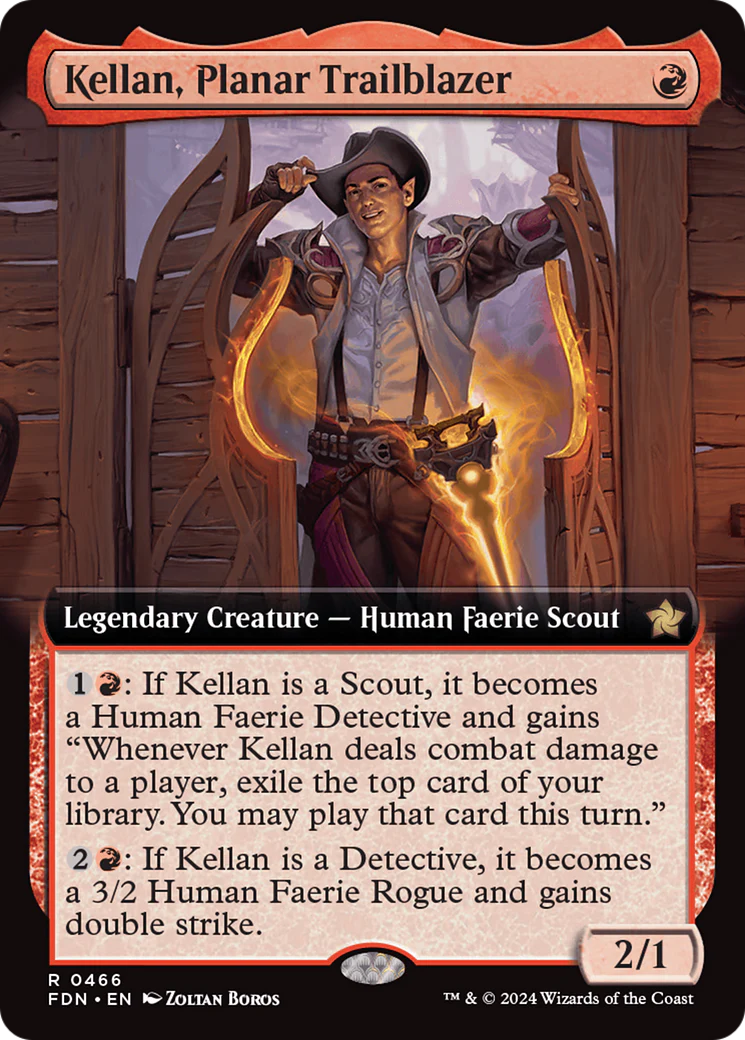 Kellan, Planar Trailblazer (Extended Art) (FDN-466) - Foundations Foil
