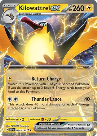 Kilowattrel ex 068/191 - Double Rare - Holofoil